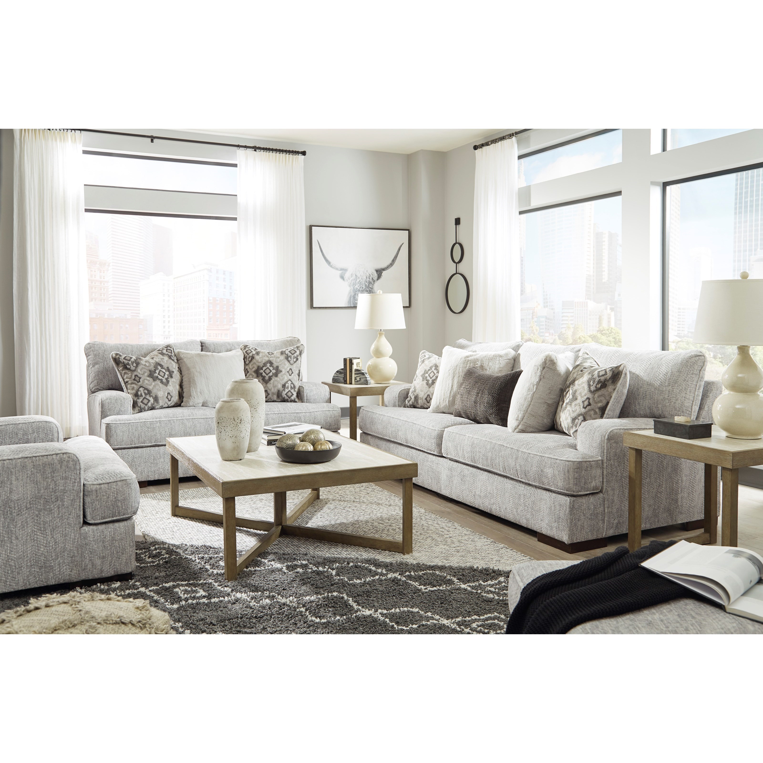 Gray couch living shop room ashley furniture